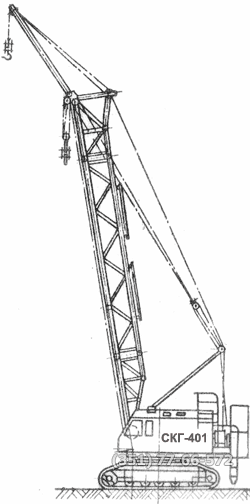 Вспомогательный подъем крана СКГ-401